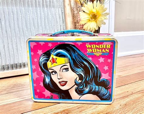 wonder woman metal lunch box|wonder woman lunch box.